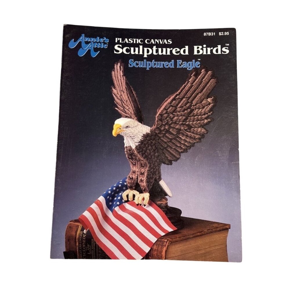 Plastic Canvas Pattern Booklet Sculptured Eagle 1991 Annies Attic